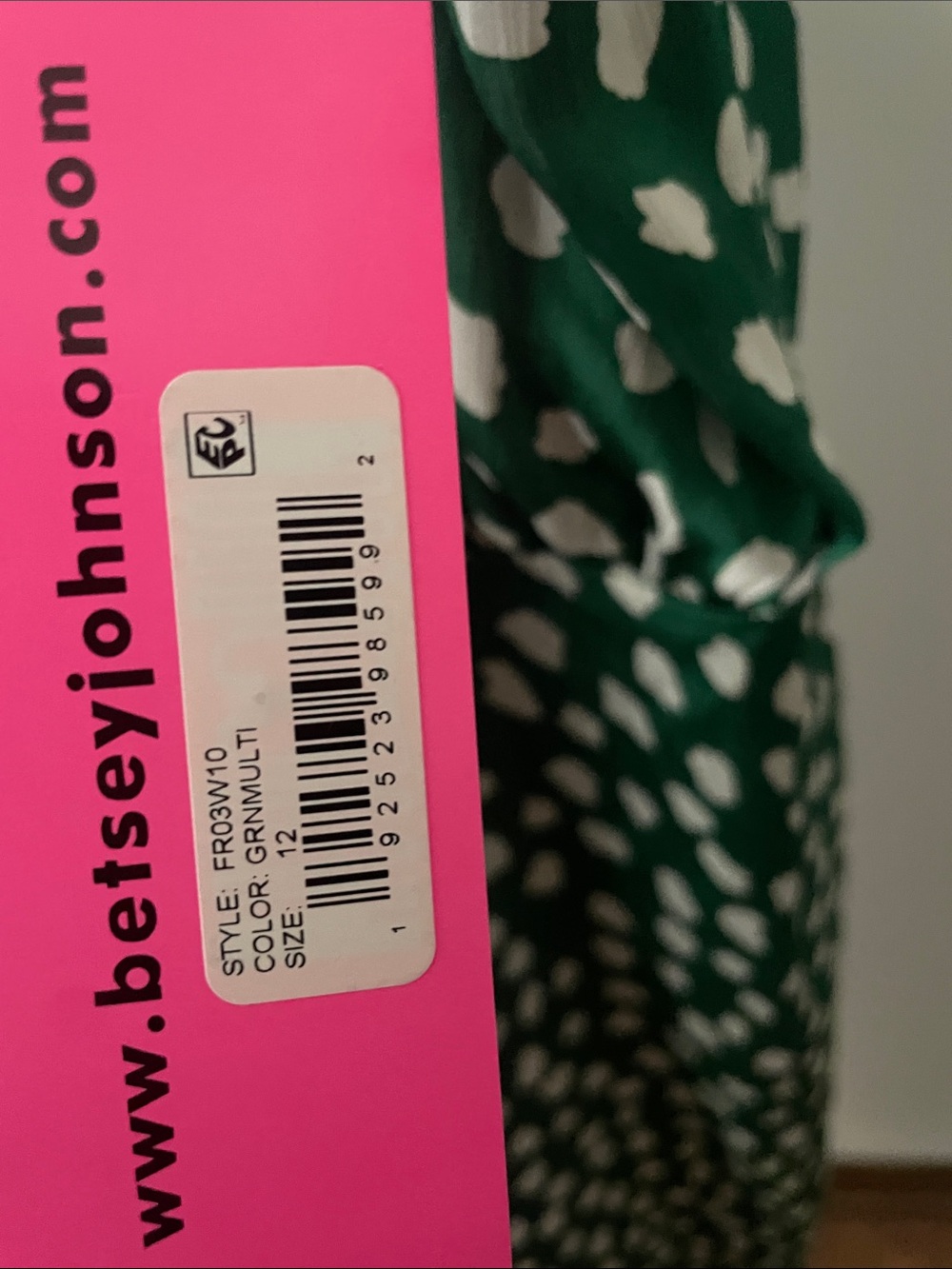 Betsey Johnson white polka dot and Green halter top dress - Picture 4 of 8